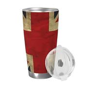 RLDOBOFE 20oz Tumbler with Lid Vacuum Insulated Tumbler British Flag Stainless Steel Car Cup Insulated Coffee Mug for Travel Reusable Double Walled Thermal Cup for Hot Cold Drinks
