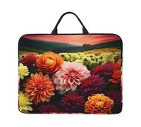 RLDOBOFE 360° Protective Laptop Sleeve 14 Inch Beautiful Colorful Flowers Laptop Case with Handle Shockproof Computer Bag Waterproof Briefcase Handbags Portable Laptop Bag Gifts for Men Women