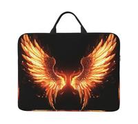 RLDOBOFE 360° Protective Laptop Sleeve 14 Inch Fire Angle Wings Laptop Case with Handle Shockproof Computer Bag Waterproof Briefcase Handbags Portable Laptop Bag Gifts for Men Women