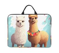 RLDOBOFE 360° Protective Laptop Sleeve 14 Inch Llama Alpaca Laptop Case with Handle Shockproof Computer Bag Waterproof Briefcase Handbags Portable Laptop Bag Gifts for Men Women