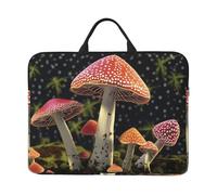 RLDOBOFE 360° Protective Laptop Sleeve 14 Inch Red Mushroom Laptop Case with Handle Shockproof Computer Bag Waterproof Briefcase Handbags Portable Laptop Bag Gifts for Men Women