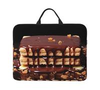 RLDOBOFE 360° Protective Laptop Sleeve 14 Inch Wafers Dripping with Chocolate Laptop Case with Handle Shockproof Computer Bag Waterproof Briefcase Handbags Portable Laptop Bag Gifts for Men Women