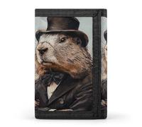 RLDOBOFE A Charming Prairie Dog Wallet for Men, Extra Capacity Trifold Wallet for Women, Foldable Money Clip with ID Window for Pocket, Credit Card Holder, Personalized Wallets for Travel