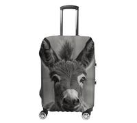 RLDOBOFE A Donkey Pattern Travel Luggage Cover Anti Scratch Suitcase Protector Washable Elastic Baggage Cover, white, Small, Stylish