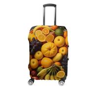 RLDOBOFE A Lot of Fruit Travel Luggage Cover Anti Scratch Suitcase Protector Washable Elastic Baggage Cover, white, Small, Stylish