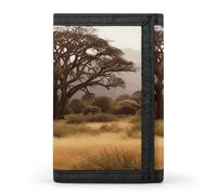 RLDOBOFE Africa Tree Wallet for Men, Extra Capacity Trifold Wallet for Women, Foldable Money Clip with ID Window for Pocket, Credit Card Holder, Personalized Wallets for Travel