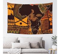 RLDOBOFE African Map Ethnic Pattern print Tapestry Vintage Wide Wall Hanging Lightweight Wall Blanket Soft Mural for Bedroom Living Room Dorm Home Room Wall Art Decor 60 X 40 Inch