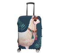 RLDOBOFE Alpaca Llama Baggage Cover for Travel, Washable Suitcase Covers for Home, Dustproof Luggage Protector Skins with Zippers, Protector Anti Scratch, Luggage Covers, white, Small, Luggage Case