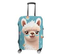 RLDOBOFE Alpaca Patterm Baggage Cover for Travel, Washable Suitcase Covers for Home, Dustproof Luggage Protector Skins with Zippers, Protector Anti Scratch, Luggage Covers, white, Small, Luggage Case