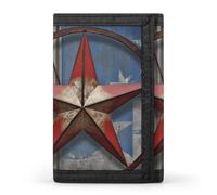 RLDOBOFE American Wastern Texas Star Wallet for Men, Extra Capacity Trifold Wallet for Women, Foldable Money Clip with ID Window for Pocket, Credit Card Holder, Personalized Wallets for Travel
