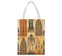 RLDOBOFE Ancient Egypt Tribe Series Tote Bags for Holiday Gifts, Personalized Canvas Shoulder Bag with Handle for Activity, Reusable Cloth Bags for Advertising, Large Shopping Bag for Unisex