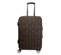 RLDOBOFE Ancient Egyptian Hieroglyph Baggage Cover for Travel, Washable Suitcase Covers for Home, Dustproof Luggage Protector Skins with Zippers, Protector Anti Scratch, Luggage Covers, white, XL