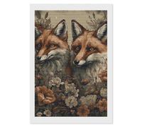 RLDOBOFE Animals and Flowers Diamond Painting Kit for Adults Round 5d Diamond Art Kits for Beginners DIY Full Drill Diamonds Dots Painting Gem Arts Crafts Home Wall Decor Gift 8"x12"
