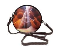 RLDOBOFE Antelope Canyon Shoulder Bag for Women PU Leather Purses Retro Clutch Handbags with Zipper & Removable Strap for Daily Use, Phone Wallet, Trendy Ladies Crossbody Bag