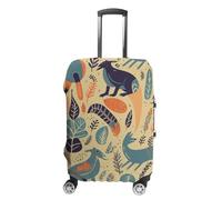 RLDOBOFE Australian Animals Baggage Cover for Travel, Washable Suitcase Covers for Home, Dustproof Luggage Protector Skins with Zippers, Protector Anti Scratch, Luggage Covers, white, Small, Luggage