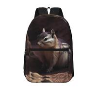 RLDOBOFE Backpack 17 In Travel Backpack for Men Women Casual Daypack A Chipmunk Laptop Backpack Lightweight Double Shoulder Bag