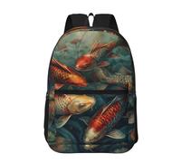 RLDOBOFE Backpack 17 In Travel Backpack for Men Women Casual Daypack A Painting of Koi Fish Laptop Backpack Lightweight Double Shoulder Bag