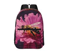 RLDOBOFE Backpack 17 In Travel Backpack for Men Women Casual Daypack Bees Circling Laptop Backpack Lightweight Double Shoulder Bag