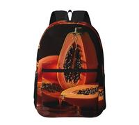 RLDOBOFE Backpack 17 In Travel Backpack for Men Women Casual Daypack Big Papaya Laptop Backpack Lightweight Double Shoulder Bag