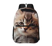 RLDOBOFE Backpack 17 In Travel Backpack for Men Women Casual Daypack Cat on Carpet Laptop Backpack Lightweight Double Shoulder Bag