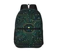 RLDOBOFE Backpack 17 In Travel Backpack for Men Women Casual Daypack Circuit Board Laptop Backpack Lightweight Double Shoulder Bag