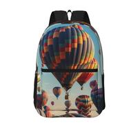 RLDOBOFE Backpack 17 In Travel Backpack for Men Women Casual Daypack Colorful Hot Air Balloon Laptop Backpack Lightweight Double Shoulder Bag