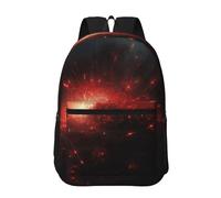RLDOBOFE Backpack 17 In Travel Backpack for Men Women Casual Daypack Darkness Bursts into Red Light Laptop Backpack Lightweight Double Shoulder Bag
