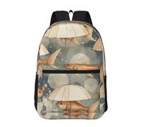 RLDOBOFE Backpack 17 In Travel Backpack for Men Women Casual Daypack Fish Laptop Backpack Lightweight Double Shoulder Bag
