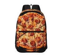 RLDOBOFE Backpack 17 In Travel Backpack for Men Women Casual Daypack Fried Pizza Laptop Backpack Lightweight Double Shoulder Bag