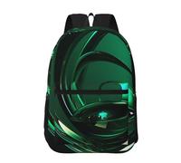 RLDOBOFE Backpack 17 In Travel Backpack for Men Women Casual Daypack Green Sculpture Laptop Backpack Lightweight Double Shoulder Bag