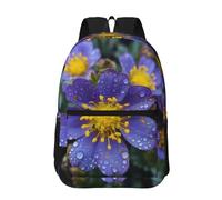 RLDOBOFE Backpack 17 In Travel Backpack for Men Women Casual Daypack Growing Purple Flowers Laptop Backpack Lightweight Double Shoulder Bag