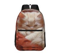 RLDOBOFE Backpack 17 In Travel Backpack for Men Women Casual Daypack Hazy Cat Laptop Backpack Lightweight Double Shoulder Bag