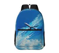RLDOBOFE Backpack 17 In Travel Backpack for Men Women Casual Daypack Jet Plane Laptop Backpack Lightweight Double Shoulder Bag