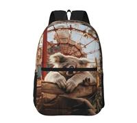 RLDOBOFE Backpack 17 In Travel Backpack for Men Women Casual Daypack Koala in Amusement Park Laptop Backpack Lightweight Double Shoulder Bag