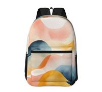 RLDOBOFE Backpack 17 In Travel Backpack for Men Women Casual Daypack Layered Watercolor Laptop Backpack Lightweight Double Shoulder Bag