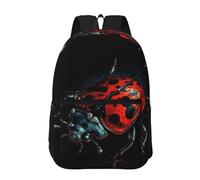 RLDOBOFE Backpack 17 In Travel Backpack for Men Women Casual Daypack Red Ladybug Pattern Laptop Backpack Lightweight Double Shoulder Bag