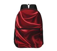 RLDOBOFE Backpack 17 In Travel Backpack for Men Women Casual Daypack Red Satin Laptop Backpack Lightweight Double Shoulder Bag
