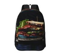 RLDOBOFE Backpack 17 In Travel Backpack for Men Women Casual Daypack Sandwich Laptop Backpack Lightweight Double Shoulder Bag
