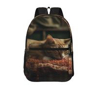 RLDOBOFE Backpack 17 In Travel Backpack for Men Women Casual Daypack Sleeping Cat Laptop Backpack Lightweight Double Shoulder Bag