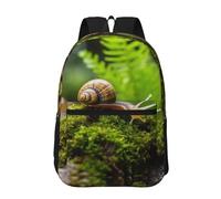 RLDOBOFE Backpack 17 In Travel Backpack for Men Women Casual Daypack Snail Crawling Laptop Backpack Lightweight Double Shoulder Bag