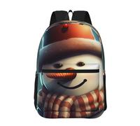 RLDOBOFE Backpack 17 In Travel Backpack for Men Women Casual Daypack Snowman Wearing Hat Laptop Backpack Lightweight Double Shoulder Bag