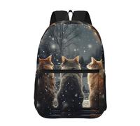 RLDOBOFE Backpack 17 In Travel Backpack for Men Women Casual Daypack Snowy Winter Laptop Backpack Lightweight Double Shoulder Bag