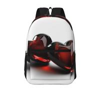 RLDOBOFE Backpack 17 In Travel Backpack for Men Women Casual Daypack Transparent Two Hearts Laptop Backpack Lightweight Double Shoulder Bag