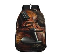 RLDOBOFE Backpack 17 In Travel Backpack for Men Women Casual Daypack Violin Laptop Backpack Lightweight Double Shoulder Bag