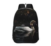 RLDOBOFE Backpack 17 In Travel Backpack for Men Women Casual Daypack White Swan Laptop Backpack Lightweight Double Shoulder Bag