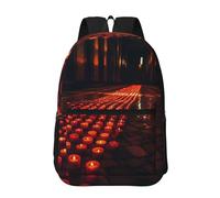 RLDOBOFE Backpack 17 In Travel Backpack for Men Women Casual Daypack Wishing Candle Laptop Backpack Lightweight Double Shoulder Bag