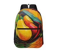 RLDOBOFE Backpack 17 In Travel Backpack for Men Women Casual Daypack Yellow Mango Laptop Backpack Lightweight Double Shoulder Bag