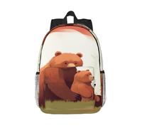 RLDOBOFE Backpack for Men Women Casual Daypack Bear Hug Laptop Backpack 15 In Lightweight Travel Backpack for Work Hiking