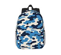 RLDOBOFE Backpack for Men Women Casual Daypack Blue camouflage pattern (2) Laptop Backpack 15 In Lightweight Travel Backpack for Work Hiking