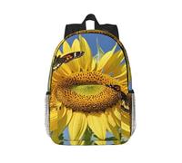RLDOBOFE Backpack for Men Women Casual Daypack Butterflys on The Sunflowers (2) Laptop Backpack 15 In Lightweight Travel Backpack for Work Hiking